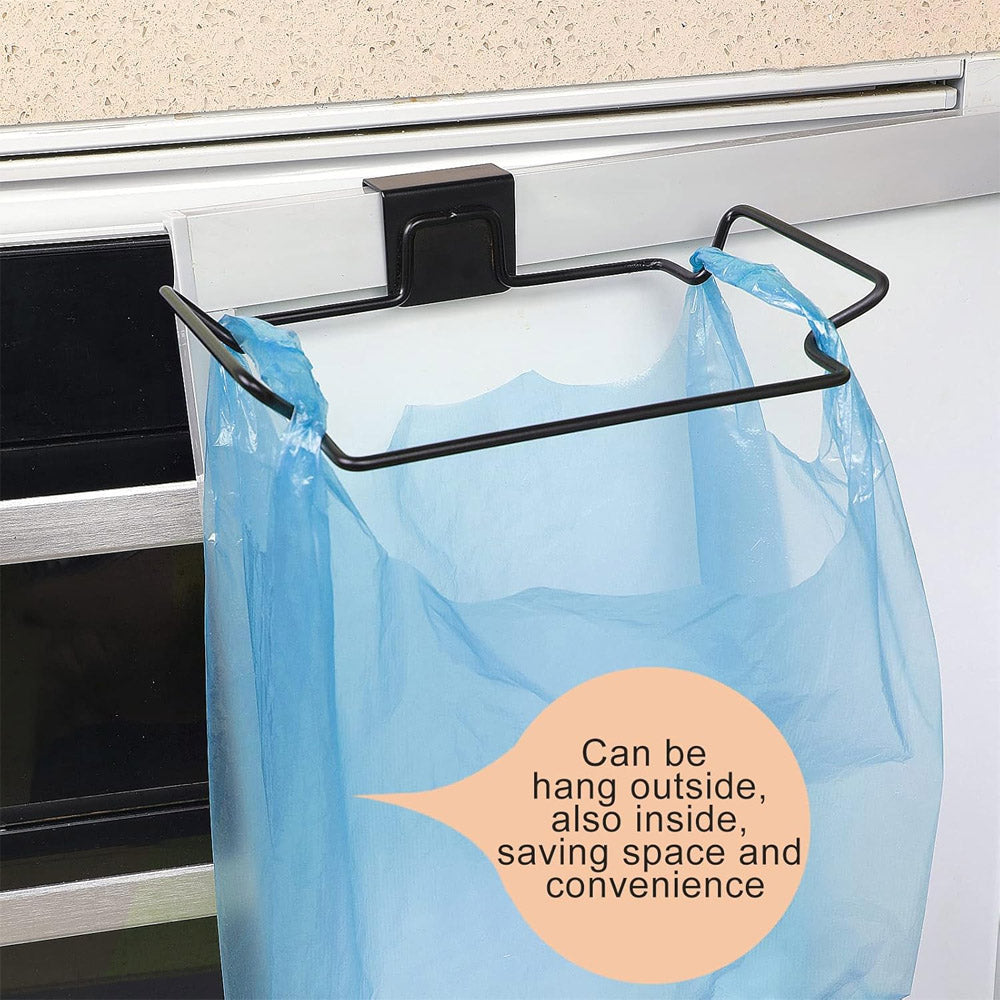 Kitchen Cabinet Door Metal Garbage Trash Bag Holder,