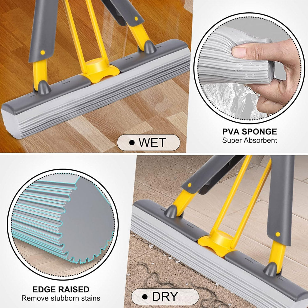 Sponge Mop With Adjustable Steel Rod Handle
