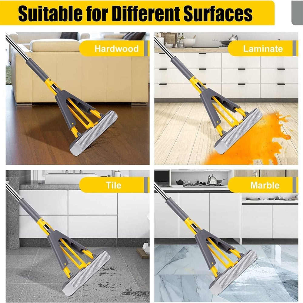 Sponge Mop With Adjustable Steel Rod Handle