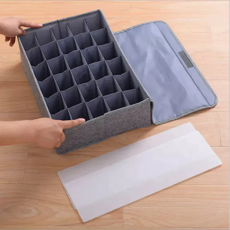 24 Pocket Socks Organizer Box With Lid
