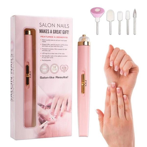 Rechargeable Salon Nails Kit Electronic Nail Filer,