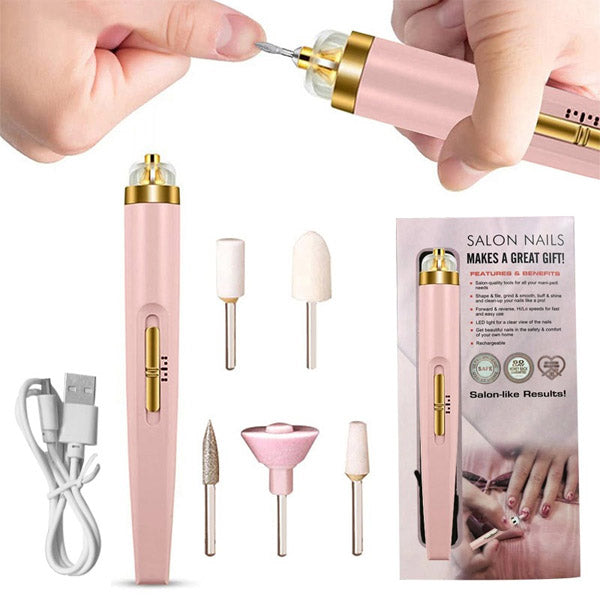 Rechargeable Salon Nails Kit Electronic Nail Filer,