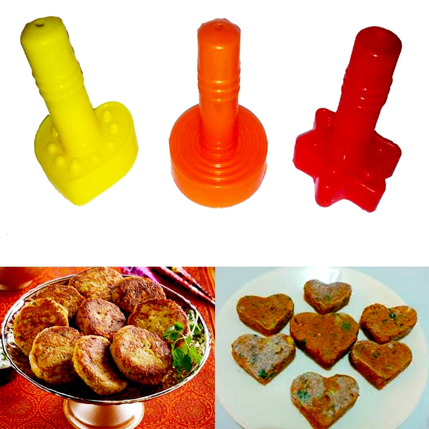 Pack of 3 - Kabab Maker (Heart, Round and Hexagon)