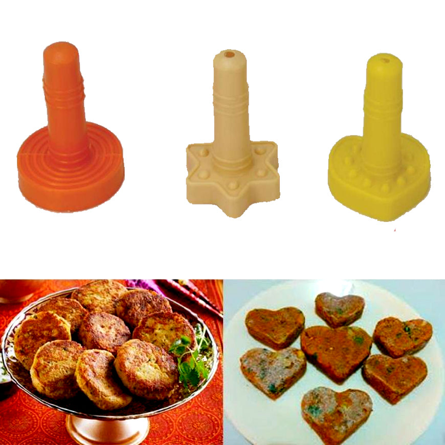 Pack of 3 - Kabab Maker (Heart, Round and Hexagon)