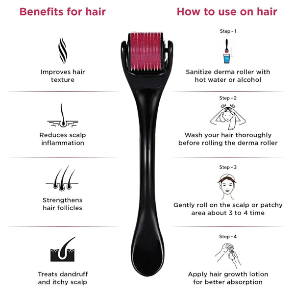 Derma Roller 0.5mm Hair & Skin System