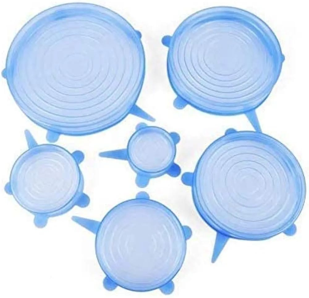 Silicone Lid Spill Stopper Cover 6pcs/set