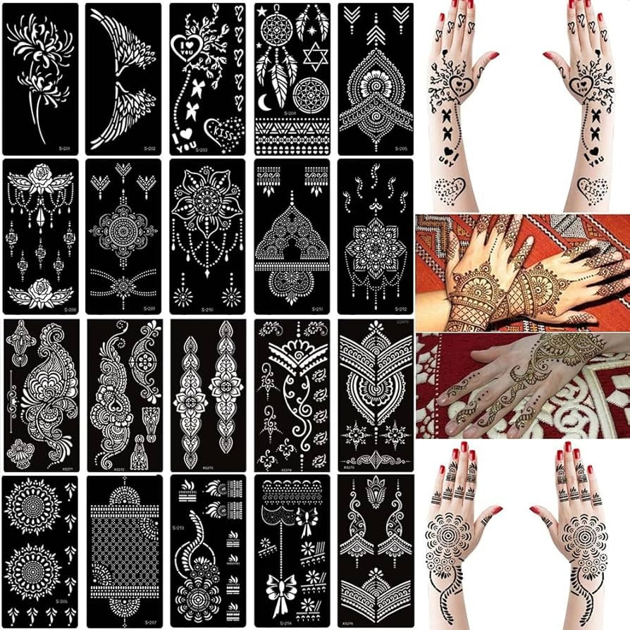 Mehndi Sticker Six Design Sheet