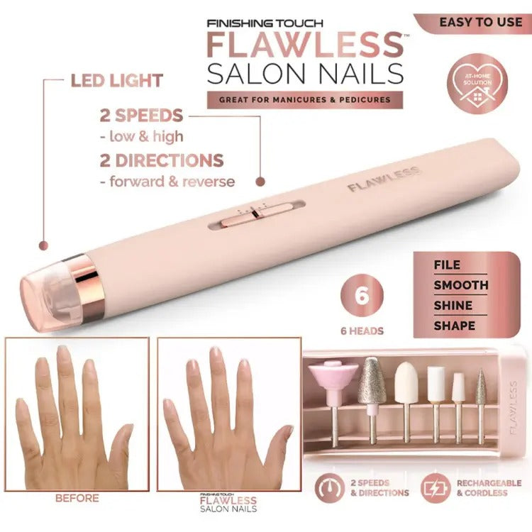 Rechargeable Salon Nails Kit Electronic Nail Filer,