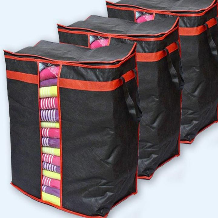 Blanket Cloth Bag Black Pack Of 4