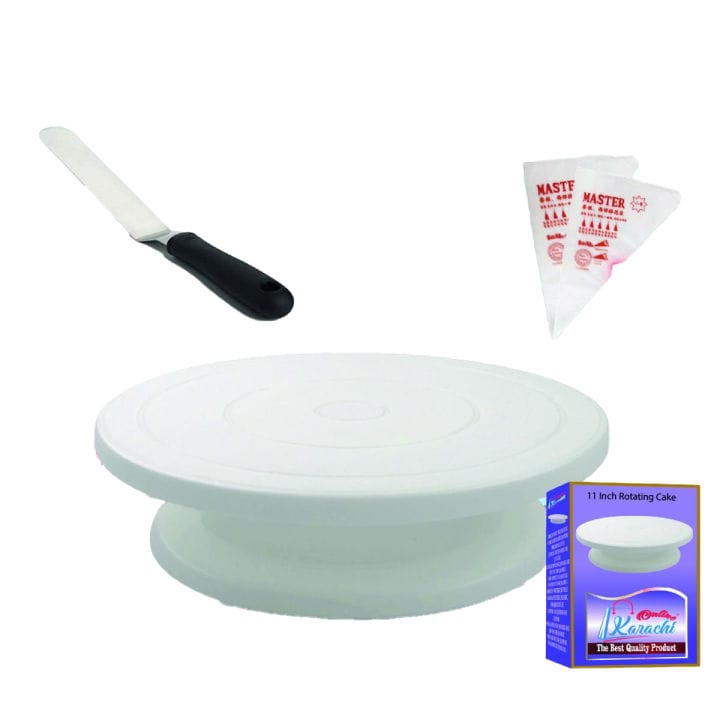 Cake Decorating Kit with Turntable & Tools