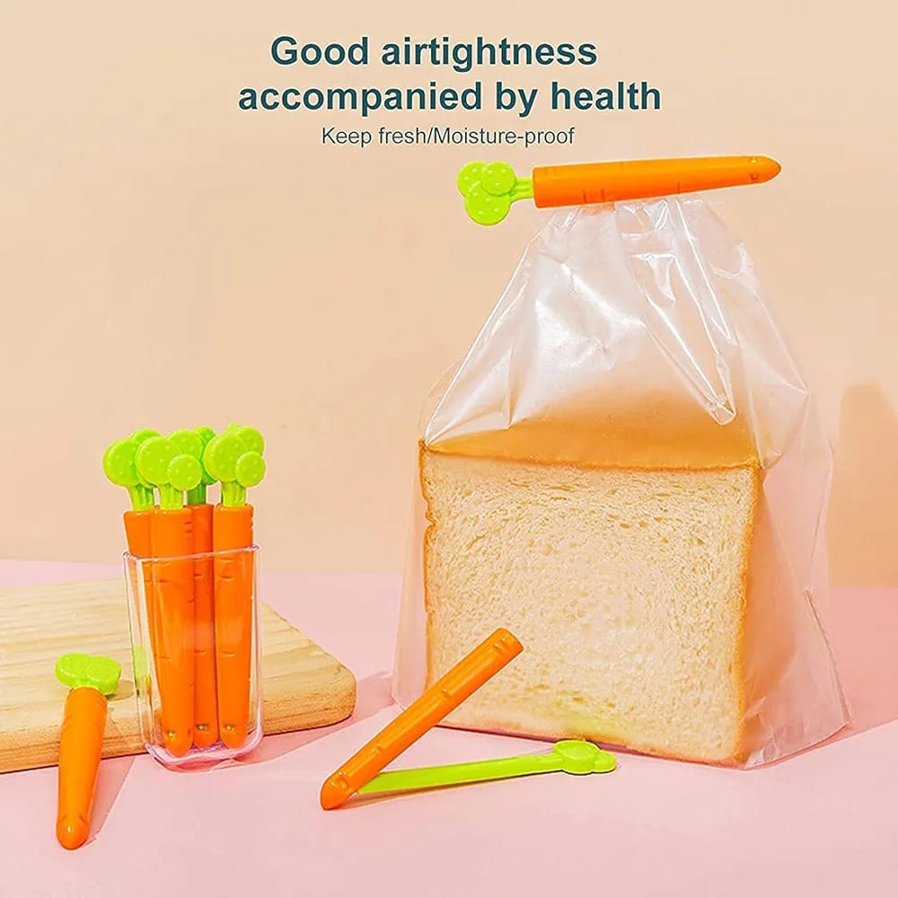 Carrot Shape Food Sealing Clip-Set of 5