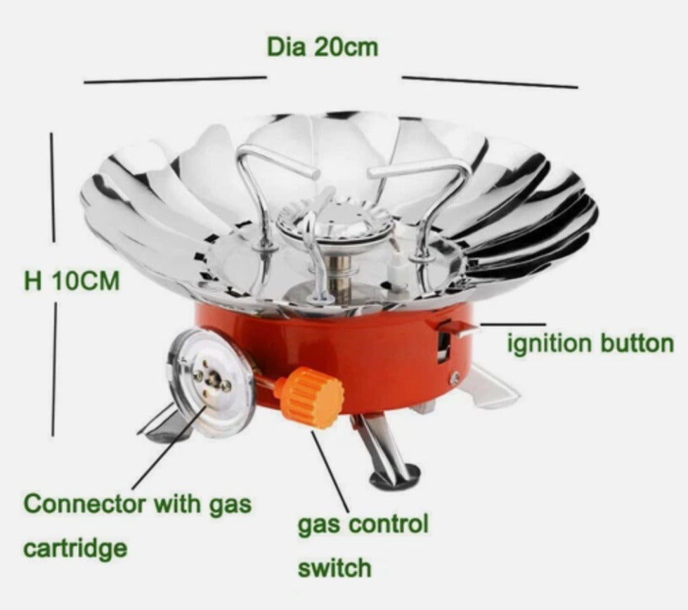Portable Windproof Camping Stove Gas stainless steel outdoor Stove cooking Stove