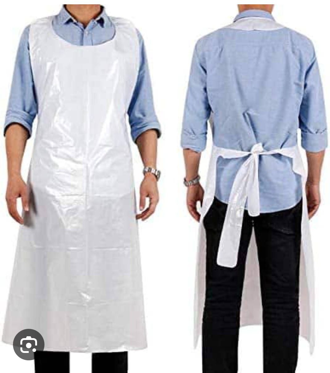 Disposable Plastic Apron 20 Pieces Pack – Waterproof Kitchen, Cleaning & Salon Use Aprons (26” x 43”) Clean Sweep