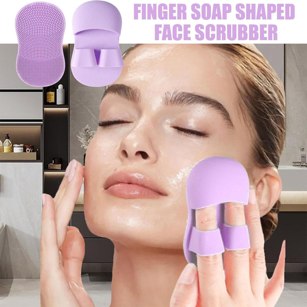 Finger Soap Shaped Face Wash Brush