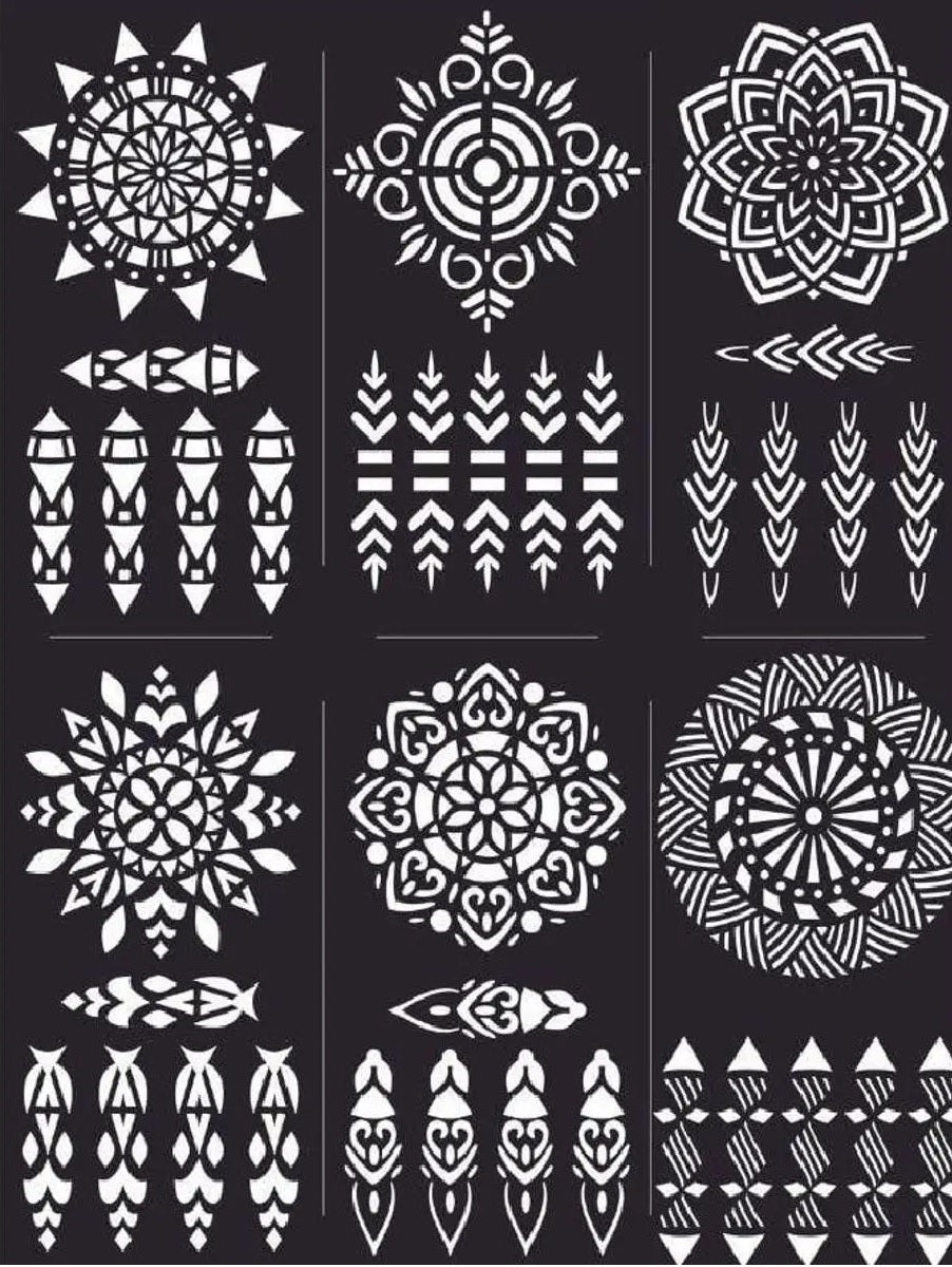 Mehndi Sticker Six Design Sheet