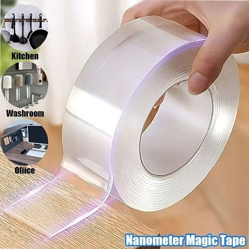 Nano tape (Double sided Washable silicon Transparent tape)