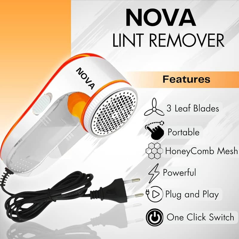Nova Lint Remover NLR-208 Electric Fabric Shaver