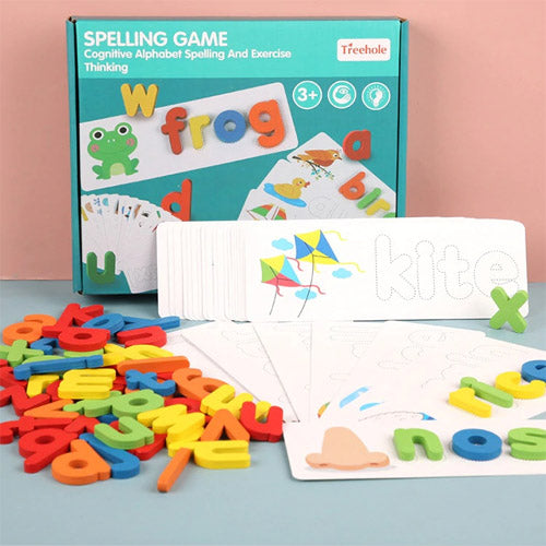 Spelling Educational Toy with Wooden Alphabets | Sight Words Spelling for Kids