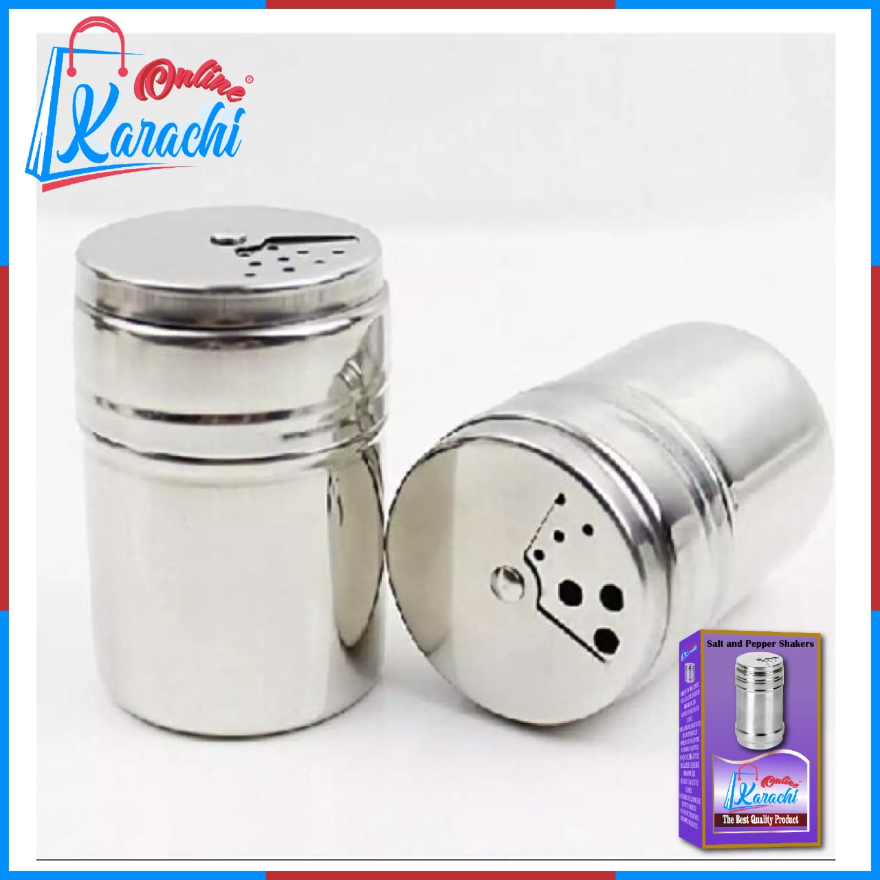 Stainless Steel Salt & Pepper Shaker