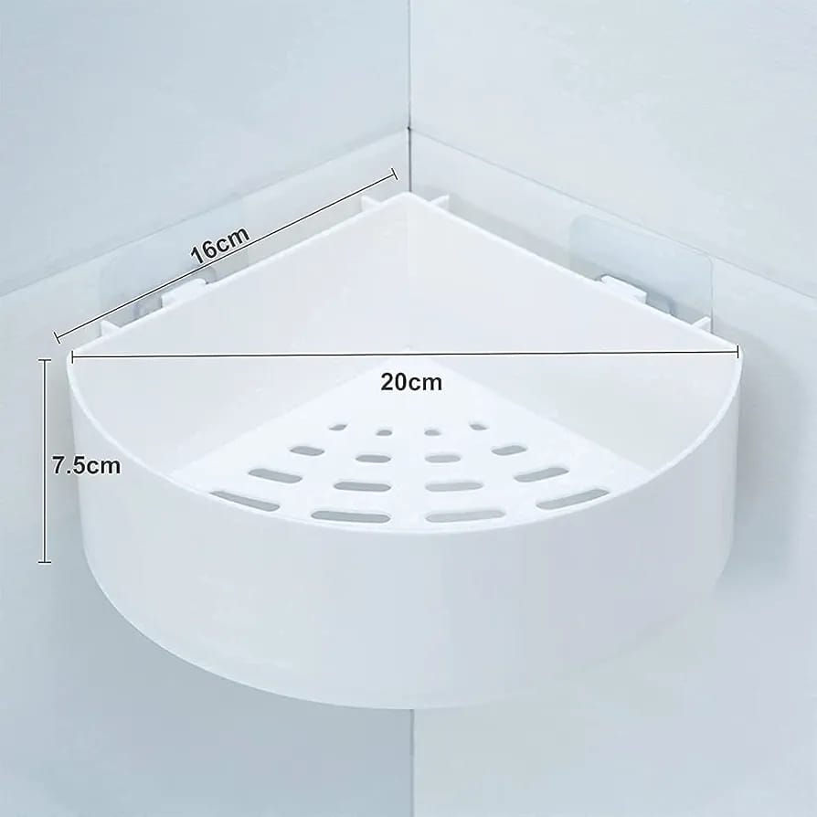 Round Corner Bathroom Shelf- 1 Pc