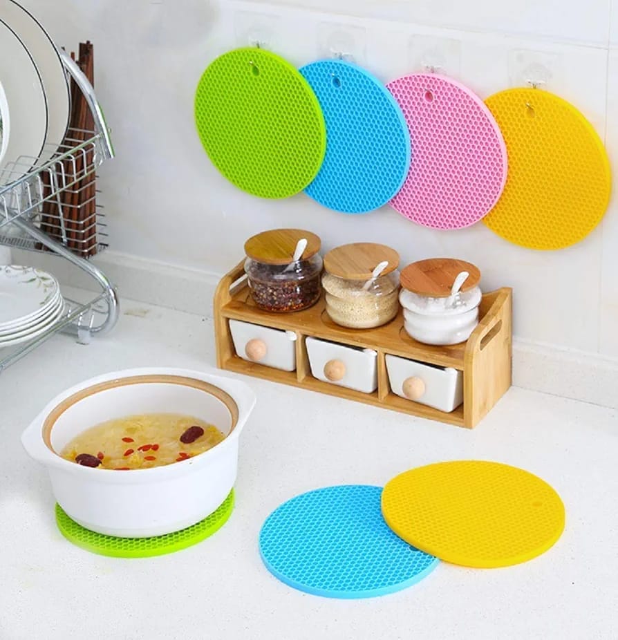 Heat Resistant Round Silicone Mat-1 Pc