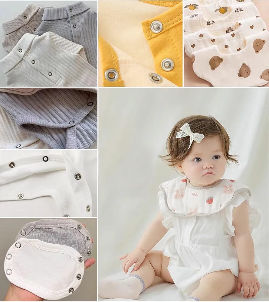 Stainless Steel Metal Button Plier with Lock and 50 Buttons