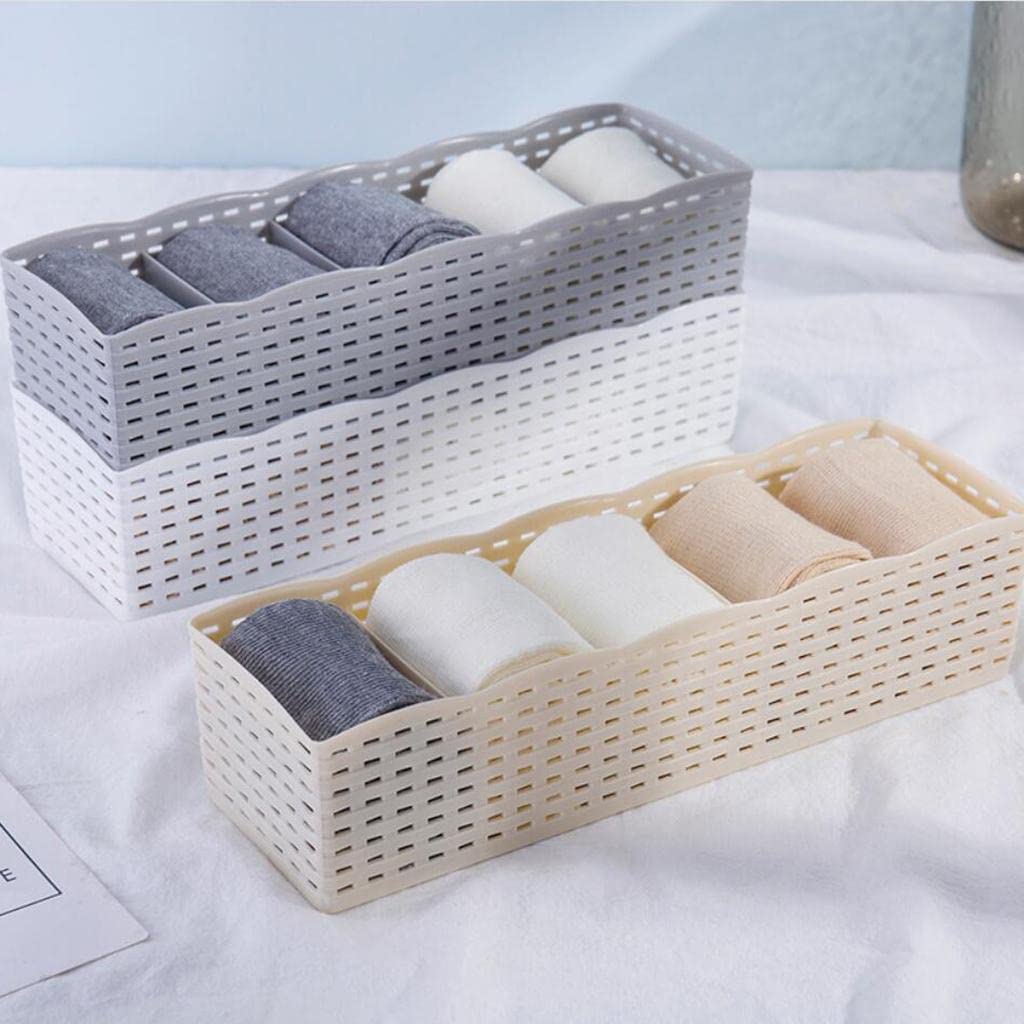 Socks Organizer 5 Grid Storage Basket