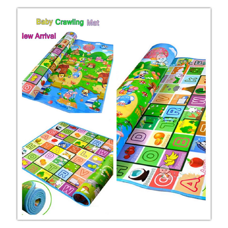 double Sided Water-proof Foldable Baby Crawling Floor Play Mat| Small | Foldable | Waterproof | Size 24 x 18 inches