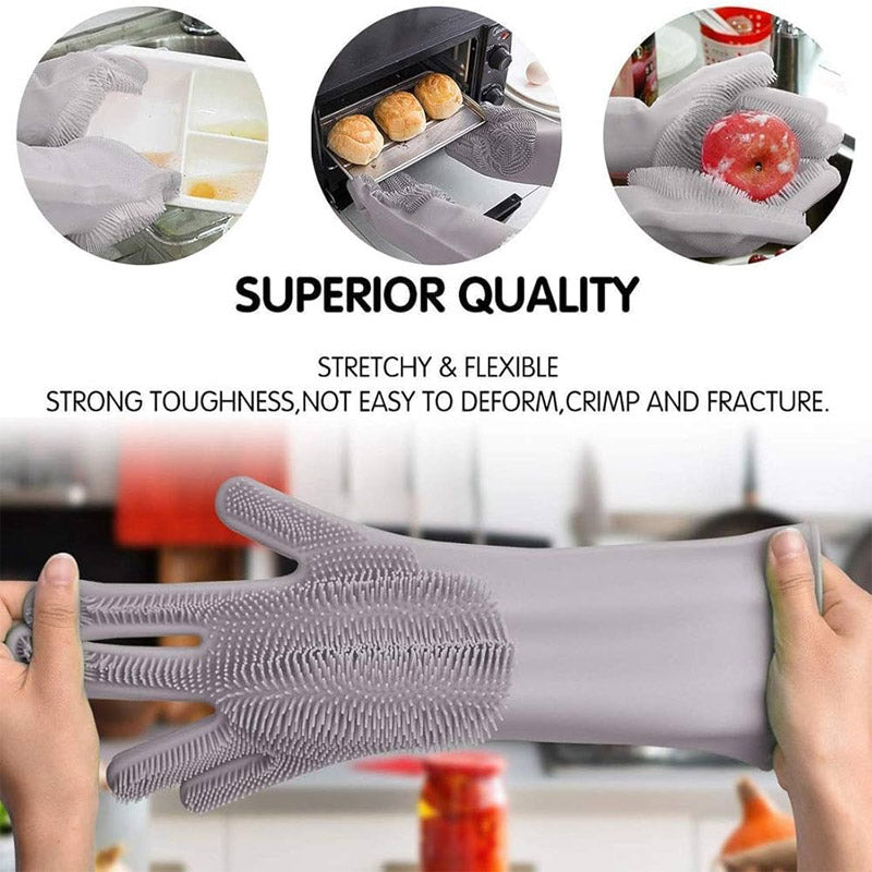 Dish Washing Magic Reusable Silicone Gloves