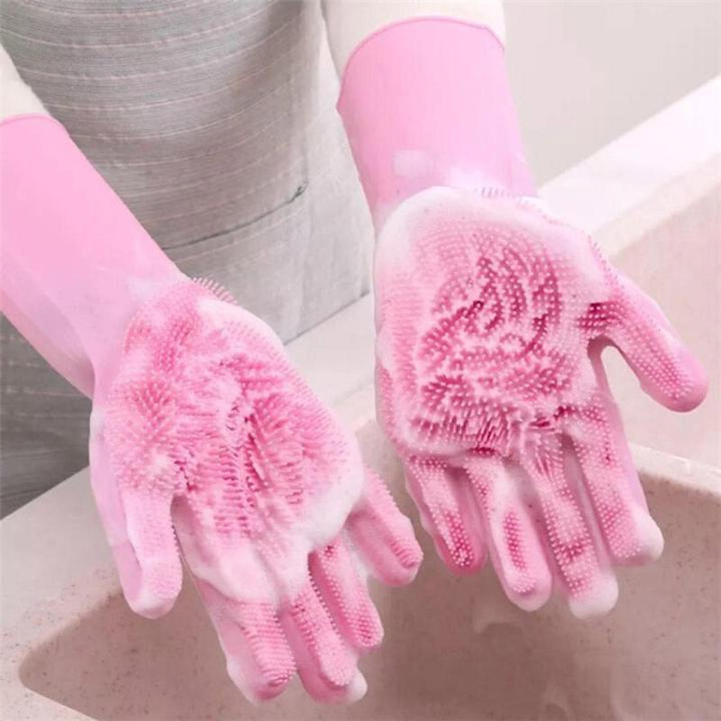 Dish Washing Magic Reusable Silicone Gloves