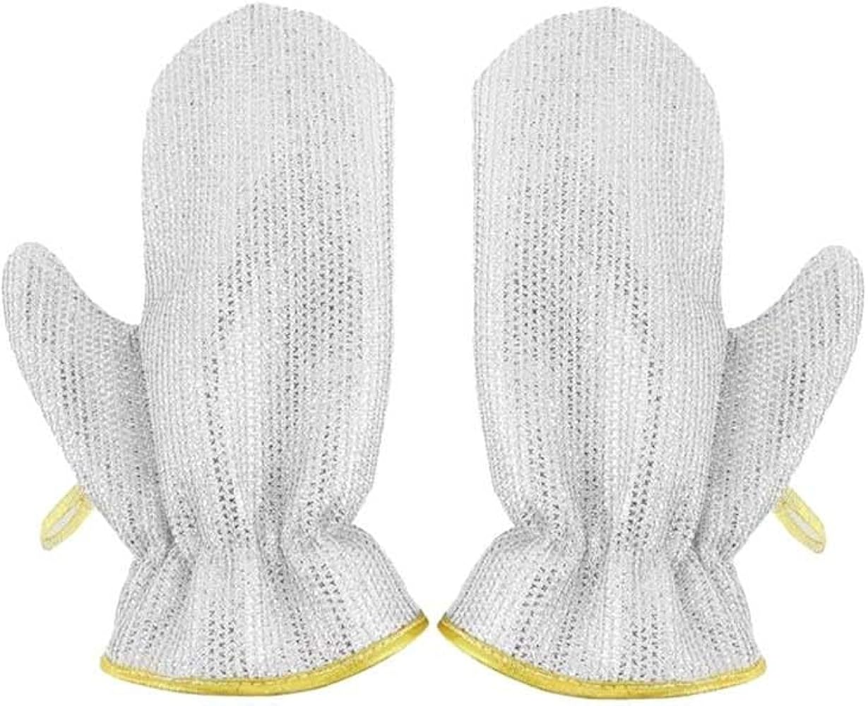 1 Pair (2 Pcs) Wire Dishwashing Gloves