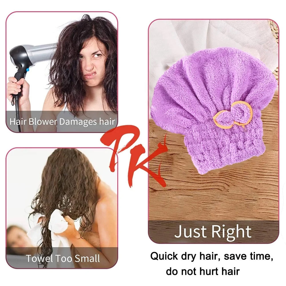 Hair Dryer Cap Towel - Hair Wrap Towel