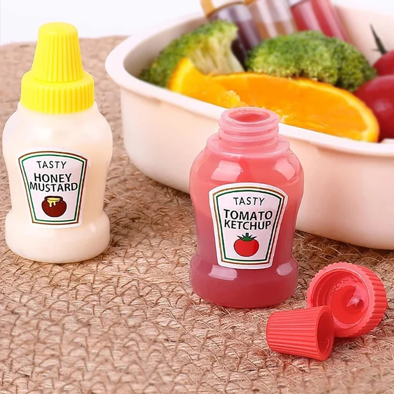 Pack of 2- Squeeze Bottles – Tomato Ketchup & Honey Mustard Sauce Bottles
