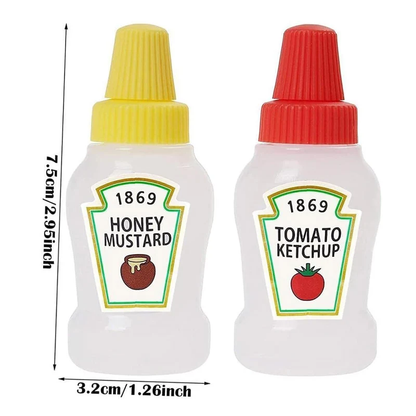 Pack of 2- Squeeze Bottles – Tomato Ketchup & Honey Mustard Sauce Bottles