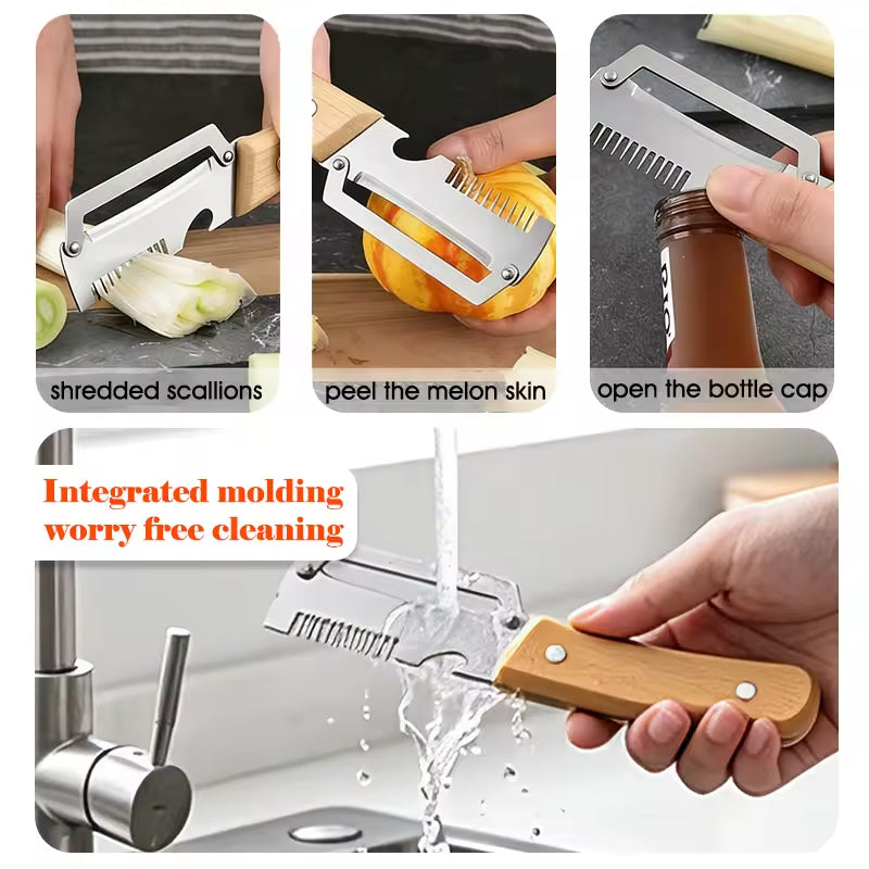 Multifunctional 3-in-1 Stainless Steel Peeler Durable Kitchen Peeling Tool