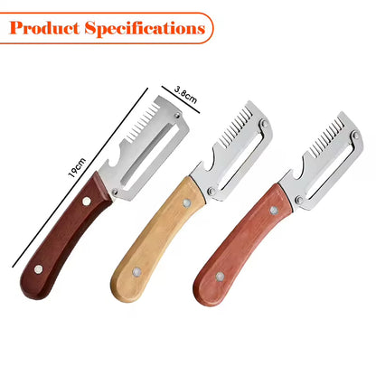 Multifunctional 3-in-1 Stainless Steel Peeler Durable Kitchen Peeling Tool