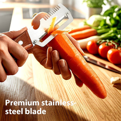 Multifunctional 3-in-1 Stainless Steel Peeler Durable Kitchen Peeling Tool