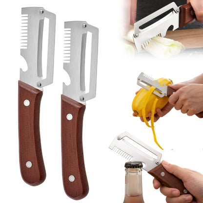 Multifunctional 3-in-1 Stainless Steel Peeler Durable Kitchen Peeling Tool