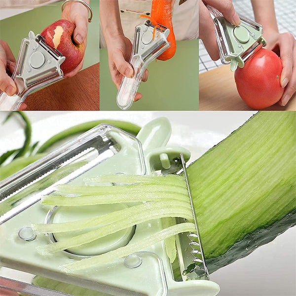 3 in 1 Vegetable Peeler, Multifunctional Fruit Peelers with 3 Blades Stainless