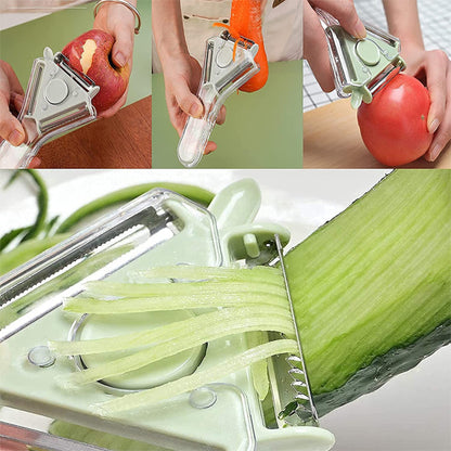 3 in 1 Vegetable Peeler, Multifunctional Fruit Peelers with 3 Blades Stainless