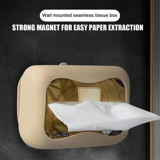 Silicone Tissue Holder with Suction Cup – Foldable, Punch-Free Napkin Box for Bathroom & Kitchen