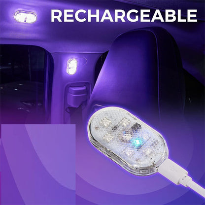 LED Touch Light Mini Wireless Car Interior Lighting Auto Roof Ceiling Reading Lamp for Door Foot Trunk Storage Box USB Charging