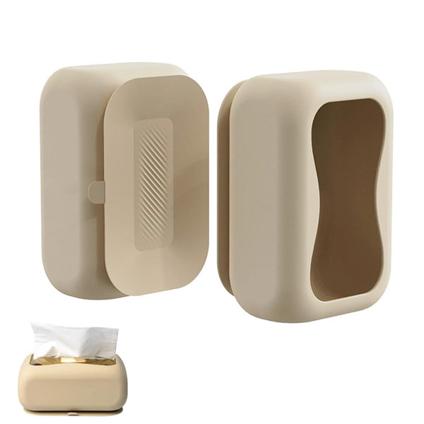 Silicone Tissue Holder with Suction Cup – Foldable, Punch-Free Napkin Box for Bathroom & Kitchen