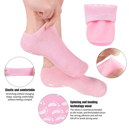 1 Pair SPA Moisturizing Socks Heel Gel Sock
