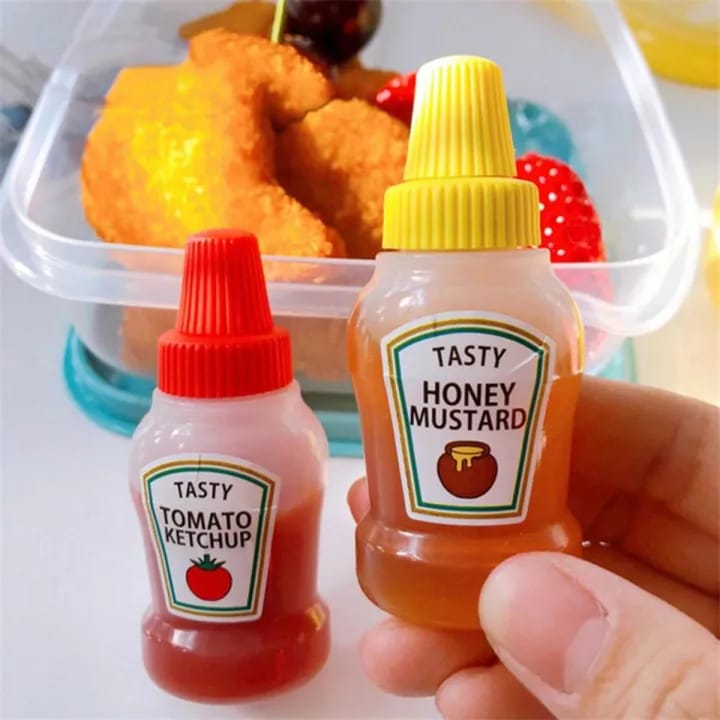Pack of 2- Squeeze Bottles – Tomato Ketchup & Honey Mustard Sauce Bottles