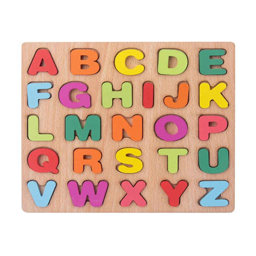 Colorful Alphabet Number Wooden Puzzles Toy for Kids