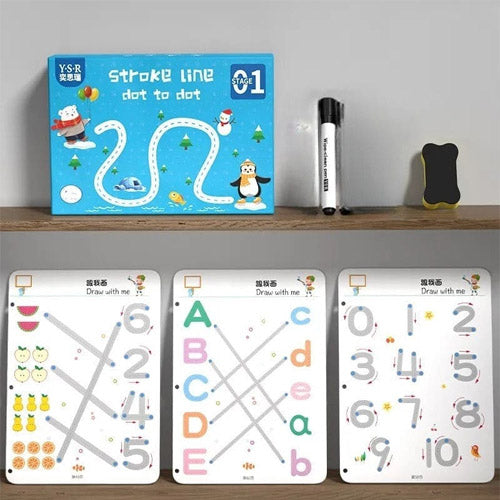 64pages Reusable Magical Tracing Workbook Set for kids