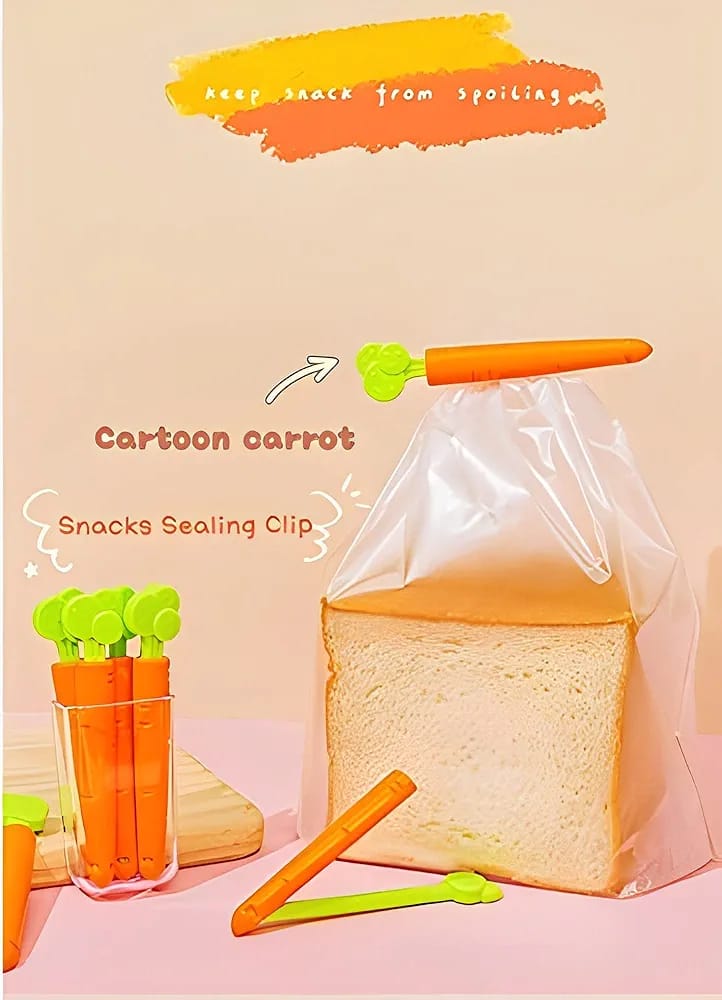 Carrot Shape Food Sealing Clip-Set of 5