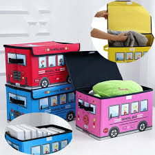 Foldable Bus Storage Box With Lid