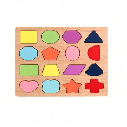 Colorful Alphabet Number Wooden Puzzles Toy for Kids